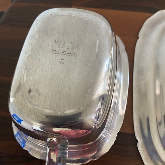 Vintage Reed & Barton 5000 1940’s Mayflower Scalloped Silver Plated Gravy Boat - Picture 13 of 14